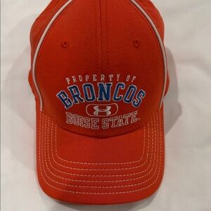Under Armour Boise State Orange Baseball Cap with White Piping